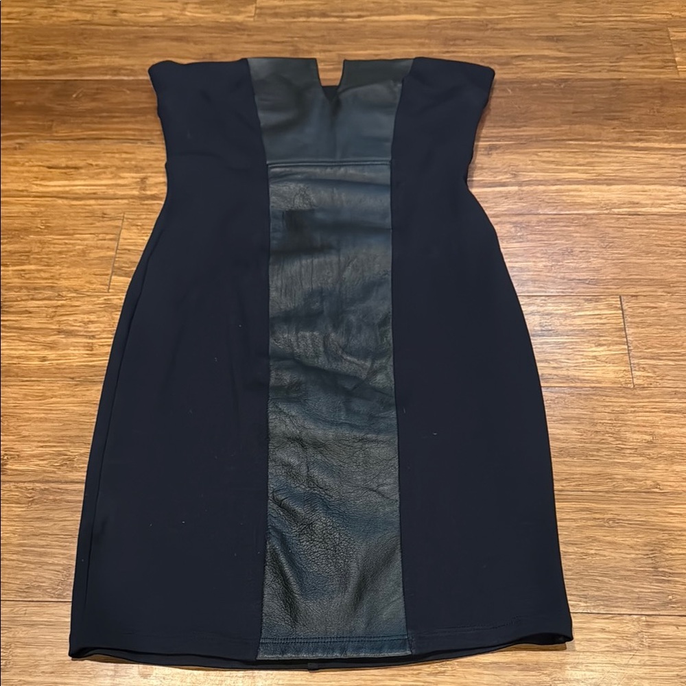David Lerner Black Strapless Dress